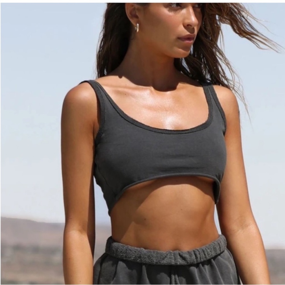 Joah Brown Cream/Off white Tank Top